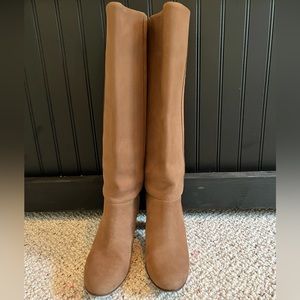 Knee high tan suede boots | 8